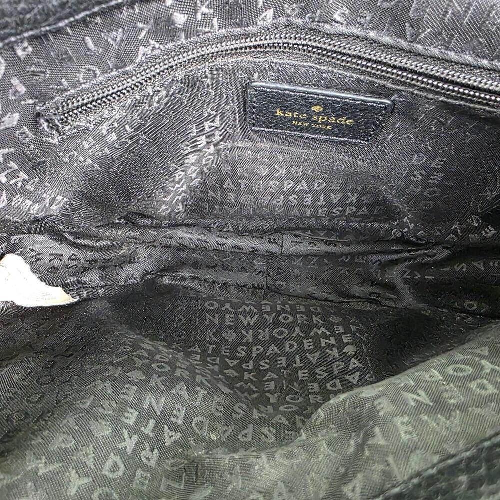 Kate Spade Crossbody Bag Womens Small Black Pebbled Cow Leather Shoulder Purse - Picture 14 of 16